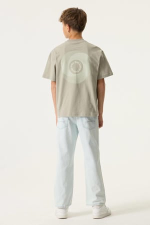 T-shirt met backprint taupe