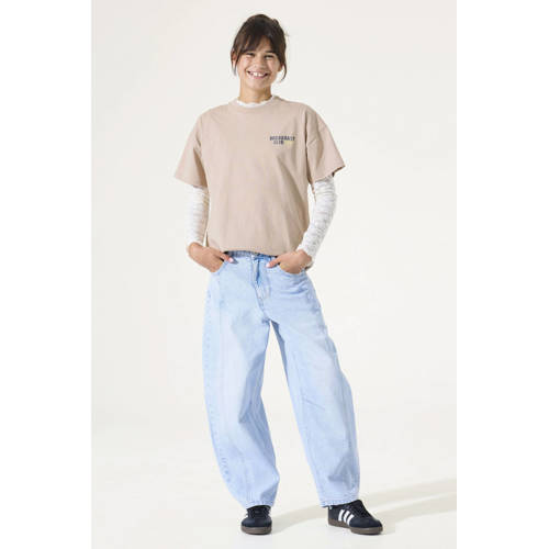Garcia T-shirt met backprint beige Meisjes Katoen Ronde hals Backprint - maat 140/146 afbeelding