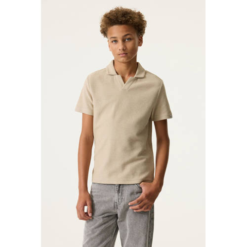 Garcia T-shirt beige Jongens Katoen Polokraag Effen - maat 152/158 afbeelding