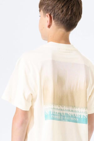 T-shirt met backprint ecru
