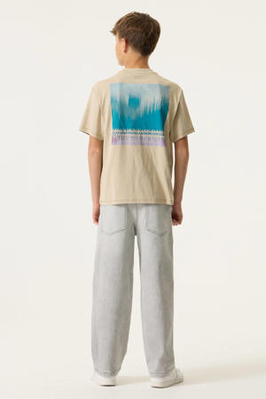 T-shirt met backprint beige