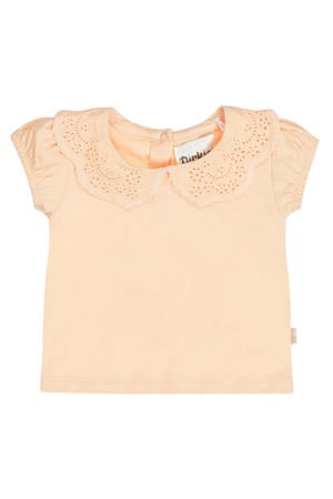 T-shirt oranje broderie