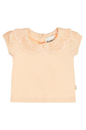 T-shirt oranje broderie
