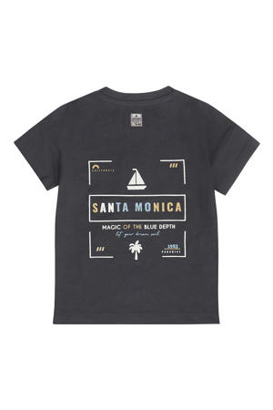T-shirt met backprint donkerblauw