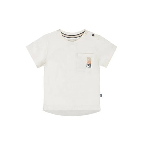 Dirkje T-shirt met backprint ecru Jongens Katoen Ronde hals Backprint - maat 116 afbeelding