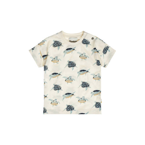Dirkje T-shirt ecru Jongens Stretchkatoen Ronde hals All over print - maat 86 afbeelding