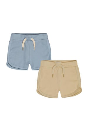 sweatshort - blauw/beige (set van 2)