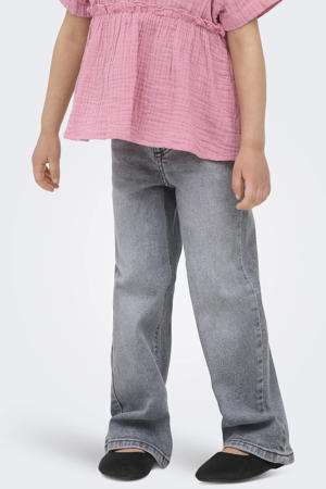 high waist wide leg jeans grey denim