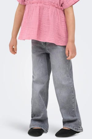 high waist wide leg jeans grey denim