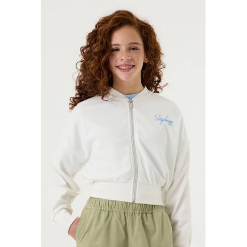 Garcia sweatvest met backprint wit Backprint