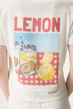 T-shirt met backprint wit