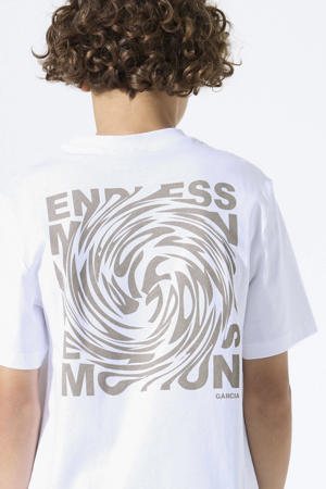 T-shirt met backprint wit