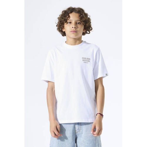 Garcia T-shirt met backprint wit Jongens Katoen Ronde hals Backprint - maat 176 afbeelding