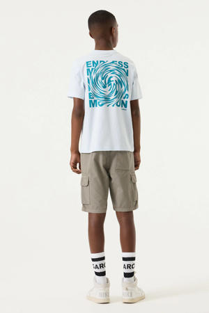 T-shirt met backprint lichtblauw