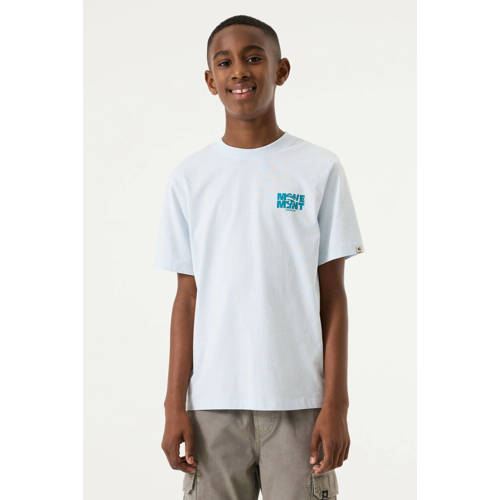 Garcia T-shirt met backprint lichtblauw Jongens Katoen Ronde hals Backprint - maat 176 afbeelding