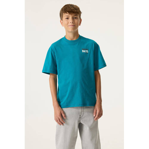 Garcia T-shirt met backprint blauw Jongens Katoen Ronde hals Backprint - maat 140 afbeelding