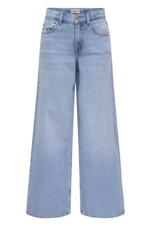 high waist wide leg jeans light blue denim