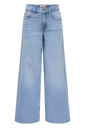 high waist wide leg jeans light blue denim