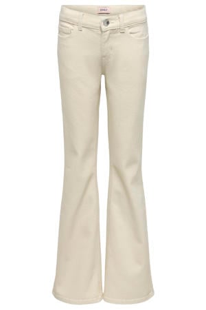 low waist flared jeans ecru