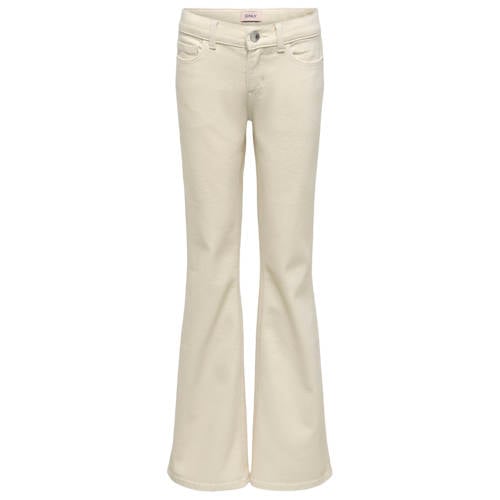 KIDS ONLY GIRL low waist flared jeans ecru Meisjes Stretchdenim Effen - maat 146 afbeelding