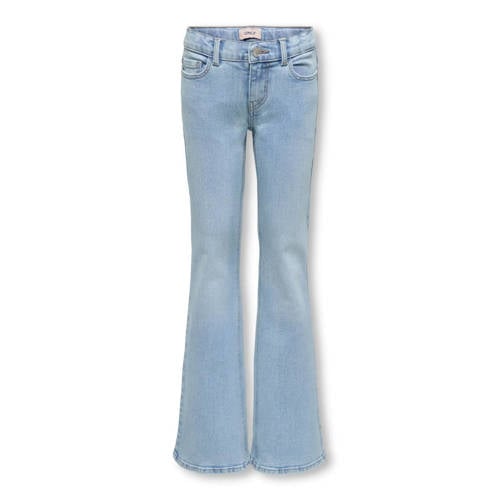 KIDS ONLY GIRL low waist flared jeans light blue denim Blauw Meisjes Stretchdenim - maat 128 afbeelding
