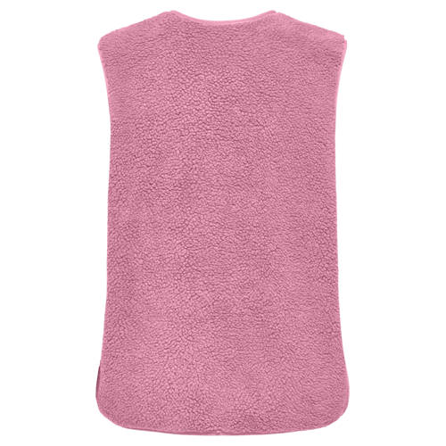 KIDS ONLY GIRL teddy gilet roze Effen - maat 128 | Gilet van ONLY afbeelding