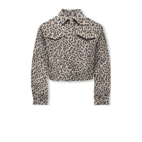 KIDS ONLY GIRL denim spijkerjas beige Meisjes Stretchdenim Klassieke kraag - maat 128 afbeelding