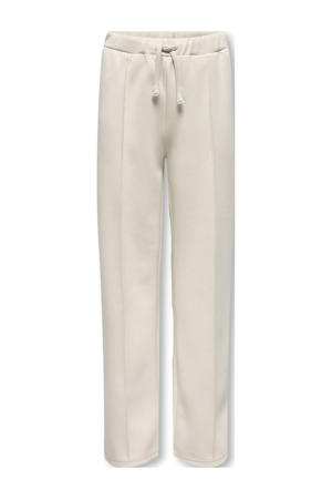 wide leg casual broek beige