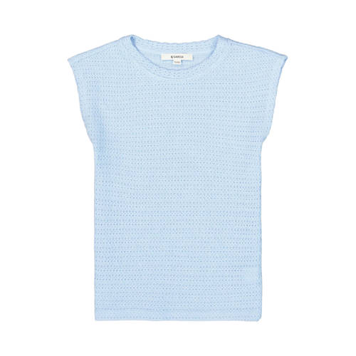 Garcia T-shirt lichtblauw fijn gebreid Meisjes Polyester Ronde hals Effen - maat 140/146 afbeelding