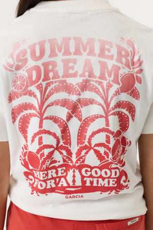 T-shirt met backprint wit