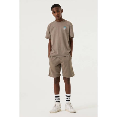 Garcia relaxed regular waist sweatshort taupe Korte broek Bruin Effen - maat 128 afbeelding