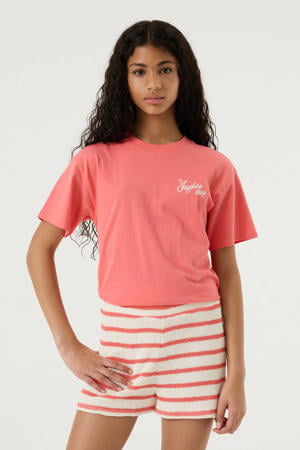 T-shirt met backprint rood