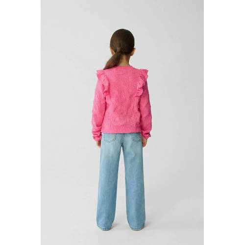 Shoeby longsleeve roze Meisjes Katoen Ronde hals Effen - maat 110/116 afbeelding