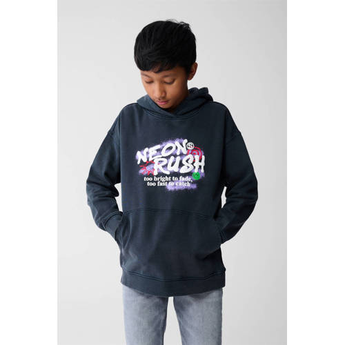 Shoeby hoodie antraciet Sweater Grijs Printopdruk - maat 134/140 afbeelding