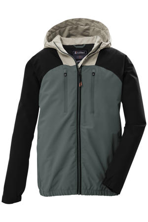jas KOS zwart/groen/beige