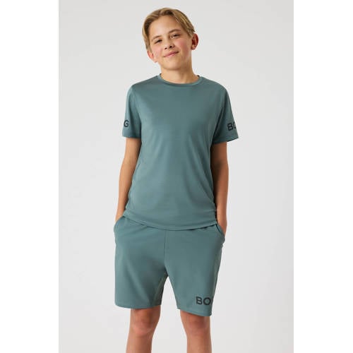 Björn Borg sportshirt BORG groen Sport t-shirt Jongens/Meisjes Polyester Ronde hals - maat 122/128 afbeelding