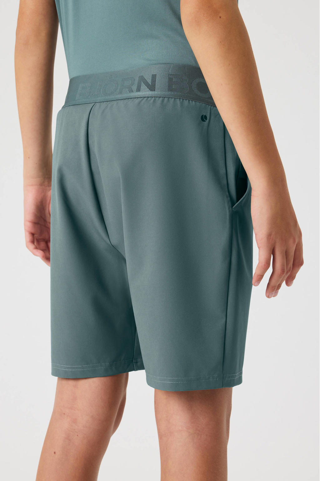 Groene jongens en meisjes Björn Borg sportshort van polyester met regular fit, regular waist en effen