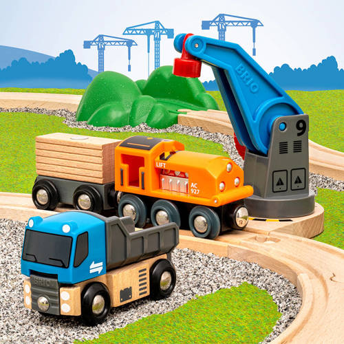 Ravensburger BRIO World 36028 Set voor beginners heffen en laden | Set speelgoedtreintjes voor kinderen vanaf 3 jaar Bouwset