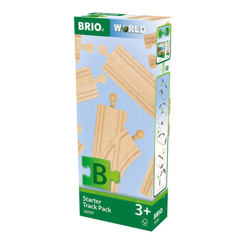 Ravensburger BRIO World 36079 Startset reistrein | 22-delige set houten speelgoedtreintjes voor kinderen vanaf 3 jaar Bouwset