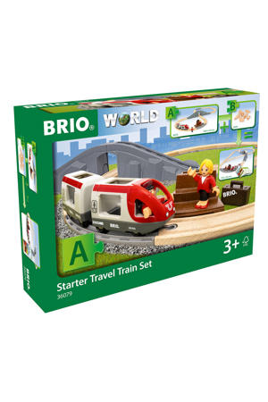 36079 Startset reistrein | 22-delige set houten speelgoedtreintjes voor kinderen vanaf 3 jaar 