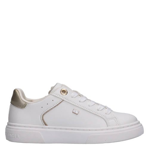 Tommy Hilfiger Crystal sneakers offwhite/platinum Wit Meisjes Imitatieleer - maat 33 afbeelding