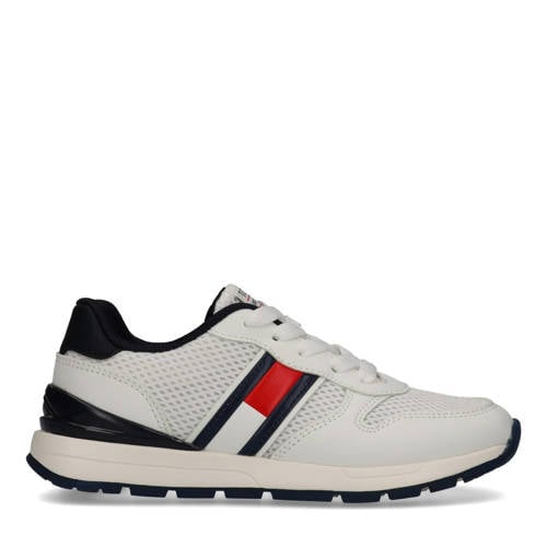 Tommy Hilfiger Jan sneakers wit/blauw Jongens Imitatieleer - maat 38 afbeelding