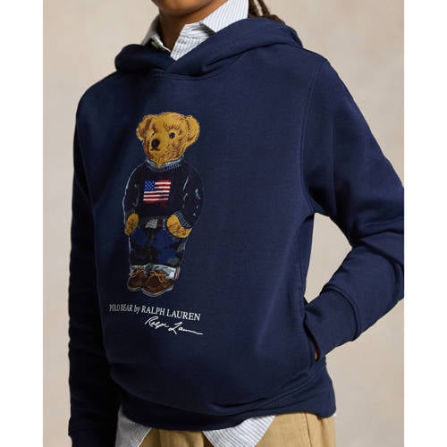 Polo Ralph Lauren hoodie donkerblauw Sweater Printopdruk - maat 164/176 afbeelding