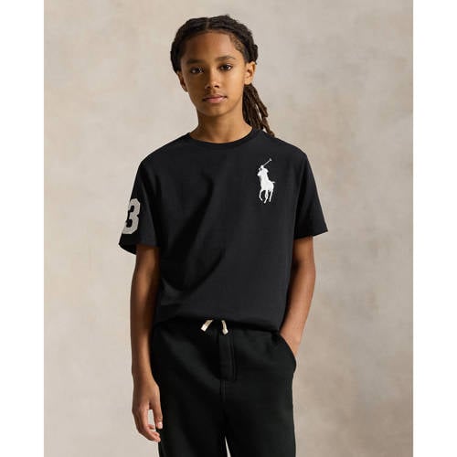 Polo Ralph Lauren T-shirt zwart Jongens Katoen Ronde hals Logo - maat 188 afbeelding