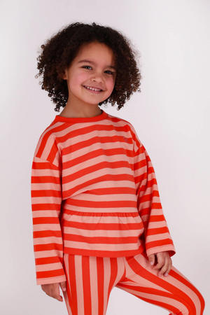 gestreepte longsleeve rood