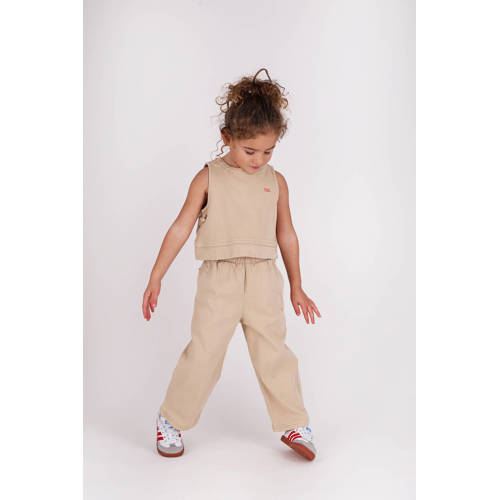 The New Chapter regular waist casual broek zand Beige Jongens/Meisjes Stretchkatoen - maat 104 afbeelding
