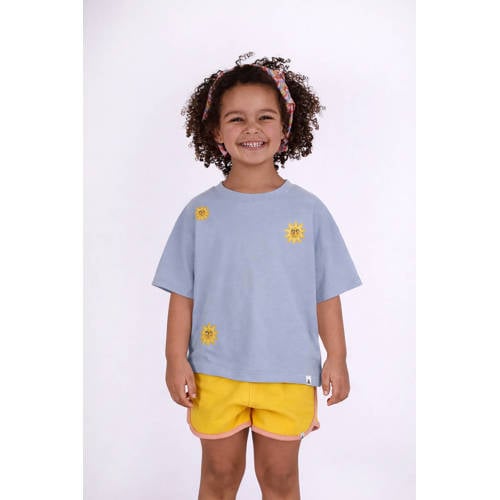The New Chapter T-shirt Blauw Meisjes Katoen Ronde hals Printopdruk - maat 86 afbeelding