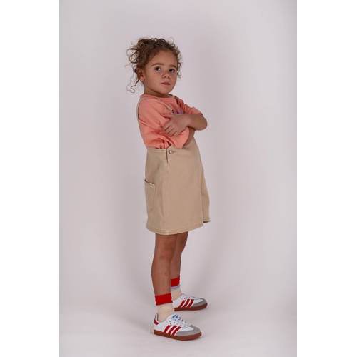 The New Chapter tuinbroek zand Beige Jongens/Meisjes Stretchkatoen Vierkante hals - maat 86 afbeelding