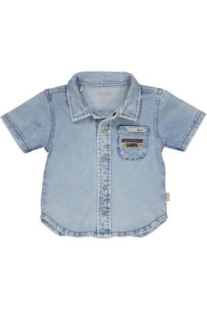 regular casual overhemd light blue denim