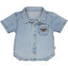 BESS regular casual overhemd light blue denim